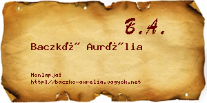 Baczkó Aurélia névjegykártya